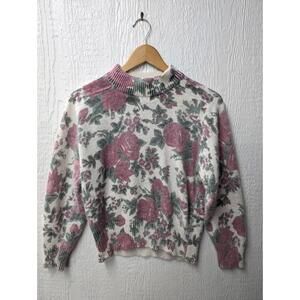 Vintage De Rotchild Silk Angora Cottagecore Fairy Dainty Sweater Size Medium